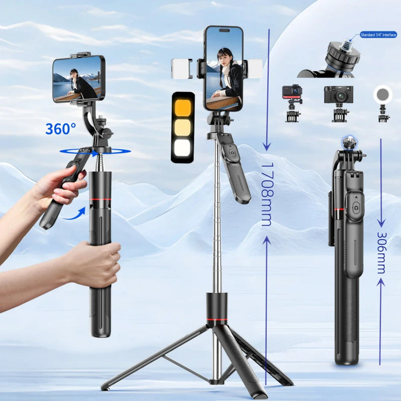 Stabizo 360 Perche à selfie trépied sans fil avec telecommande